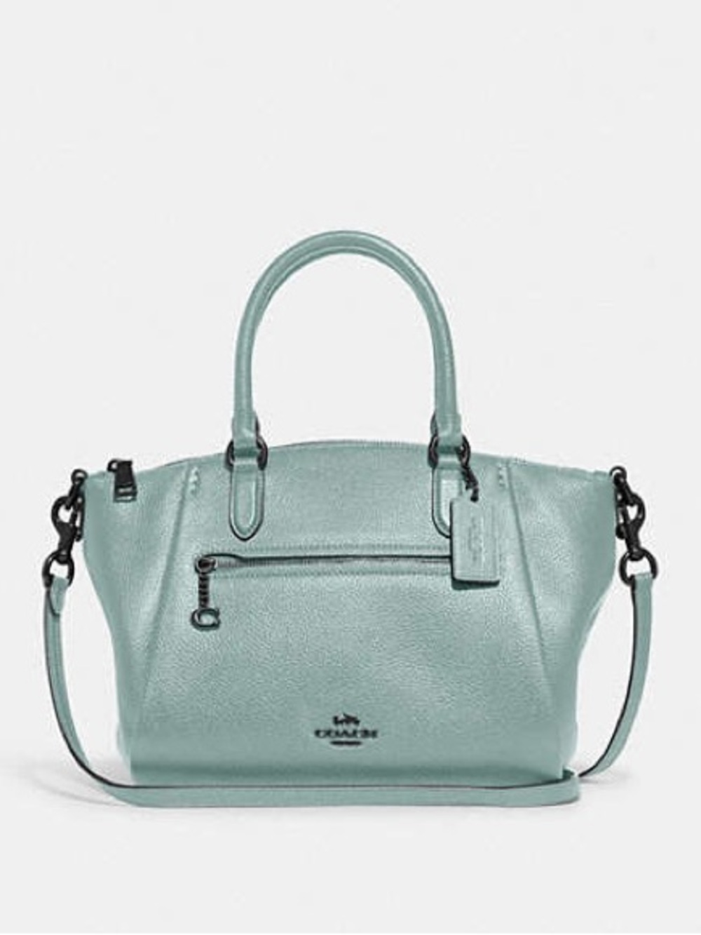 Coach Elise Satchel Aqua Leather 79316